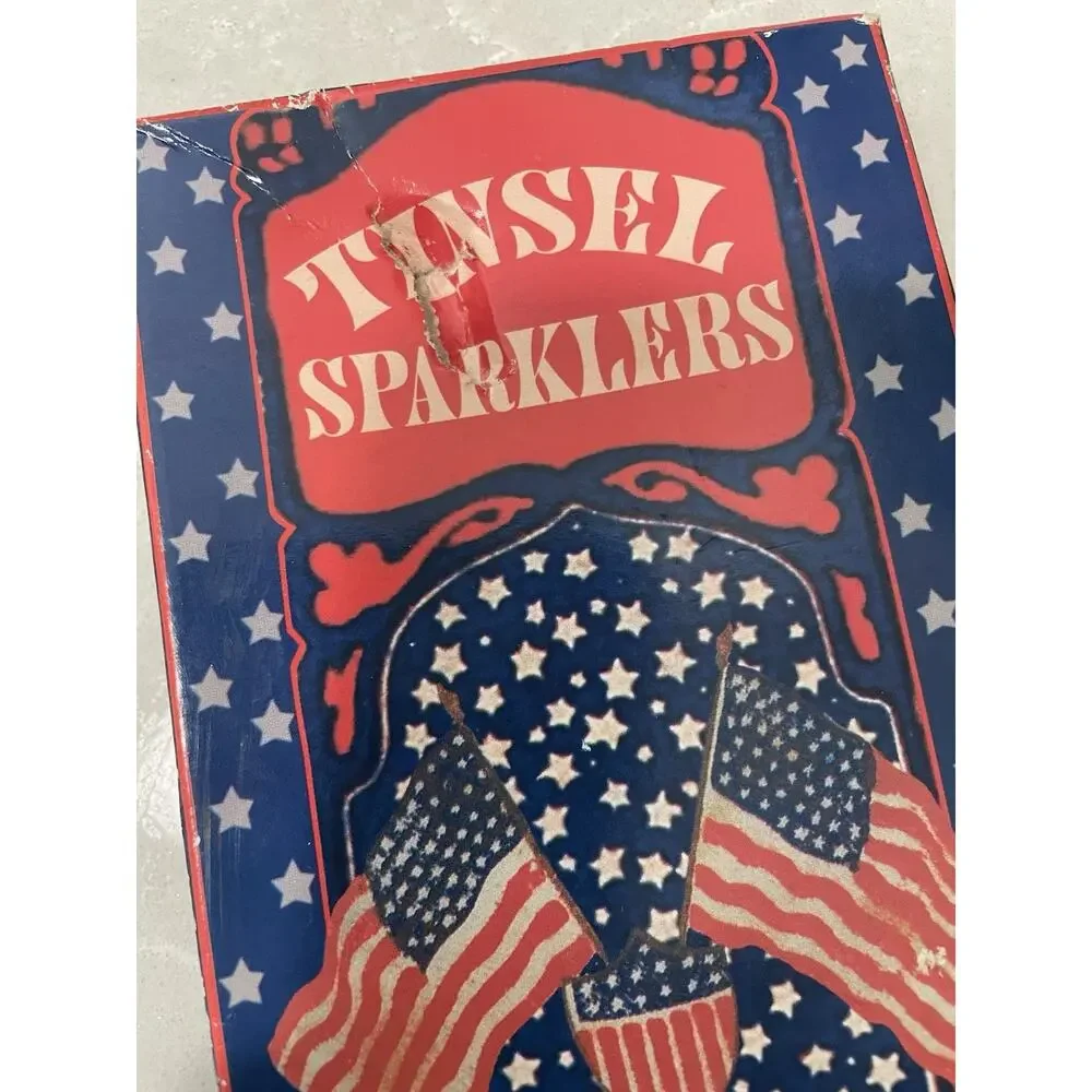 Bethany Lowe Designs Patriotic Tinsel Sparklers LG6709 Uncle Sam Box Set